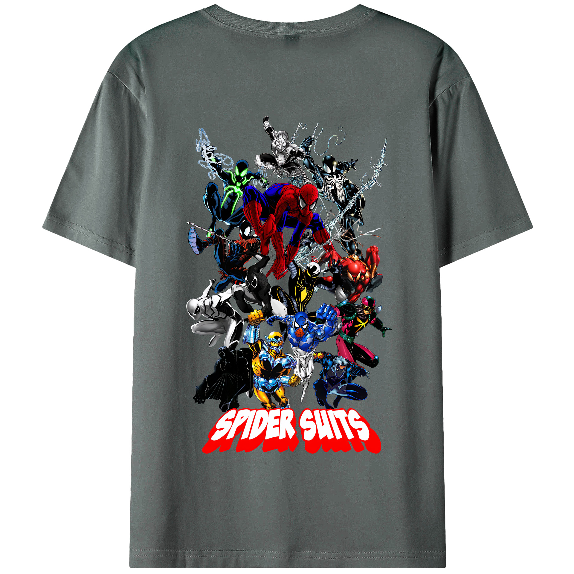 （画像用） Spider Man スパイダーマン 綿100％半袖Tシャツ（背面プリント）